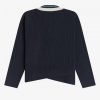 Jersey de punto con cuello en V y ribetes