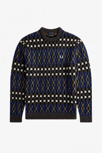 Jersey de punto de lana británica Fair Isle Jersey de punto de lana británica Fair Isle