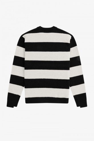 Jersey de punto de mezcla de alpaca con rayas llamativas
