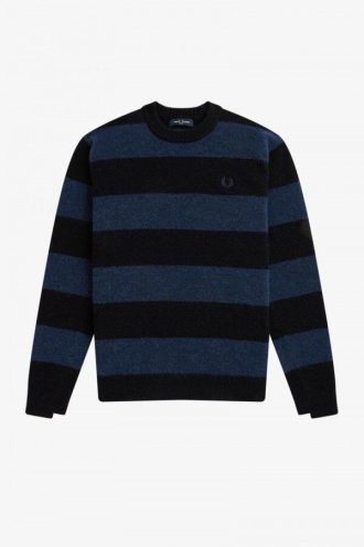 Jersey de punto de mezcla de alpaca con rayas llamativas