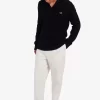 Jersey de punto trenzado con cuello en V para hombre