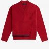 Jersey de punto trenzado con dobladillo dividido