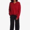 Jersey de punto trenzado con dobladillo dividido