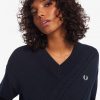 Jersey de punto trenzado con dobladillo dividido