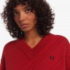 Jersey de punto trenzado con dobladillo dividido