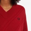 Jersey de punto trenzado con dobladillo dividido