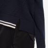 Jersey de punto trenzado con dobladillo dividido