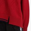 Jersey de punto trenzado con dobladillo dividido