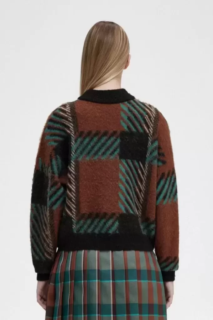 Jersey de tartán Glitch para mujer Jersey de tartán Glitch para mujer