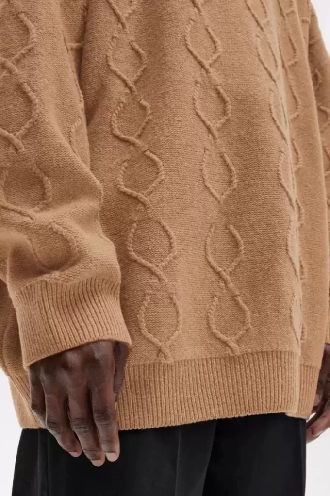 Jersey extragrande con detalle de parche para hombre