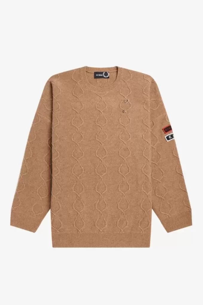 Jersey extragrande con detalle de parche para hombre