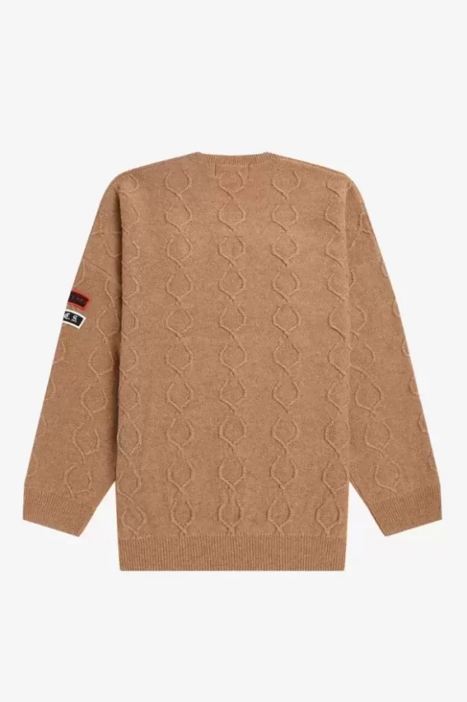 Jersey extragrande con detalle de parche para hombre