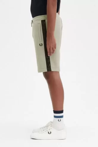 Pantalones cortos deportivos con cinta en relieve para hombre