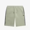 Pantalones cortos deportivos con cinta en relieve para hombre Pantalones cortos deportivos con cinta en relieve para hombre