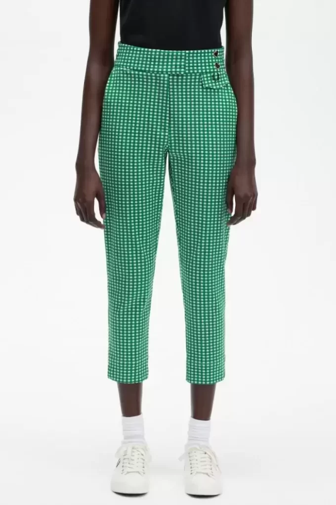Pantalones de mujer de cuadros vichy Pantalones de mujer de cuadros vichy