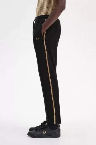 Pantalones deportivos con cinta de cuadros para hombre