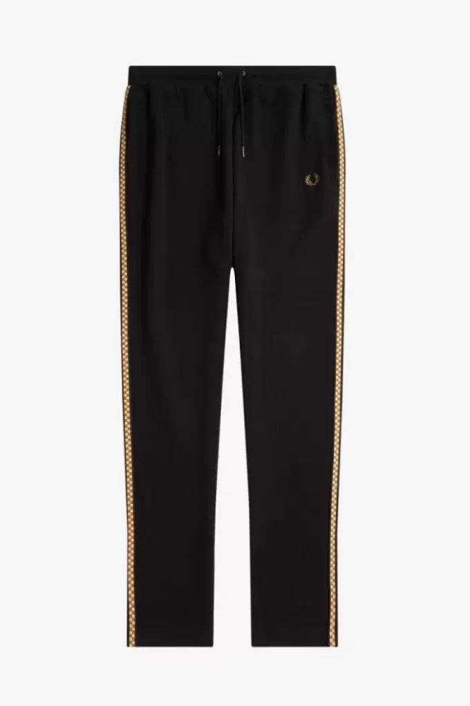 Pantalones deportivos con cinta de cuadros para hombre