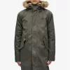 Parka con forro interior y cremallera para hombre Parka con forro interior y cremallera para hombre