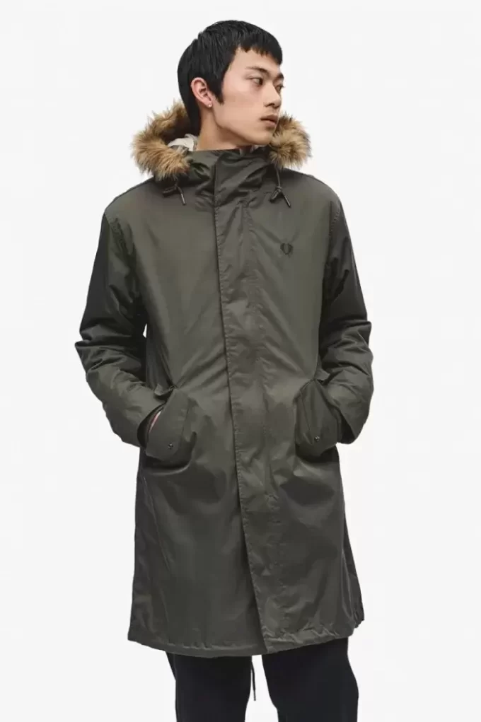 Parka con forro interior y cremallera para hombre Parka con forro interior y cremallera para hombre