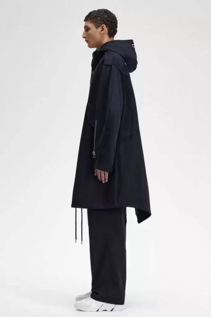 Parka con parche estampado para hombre