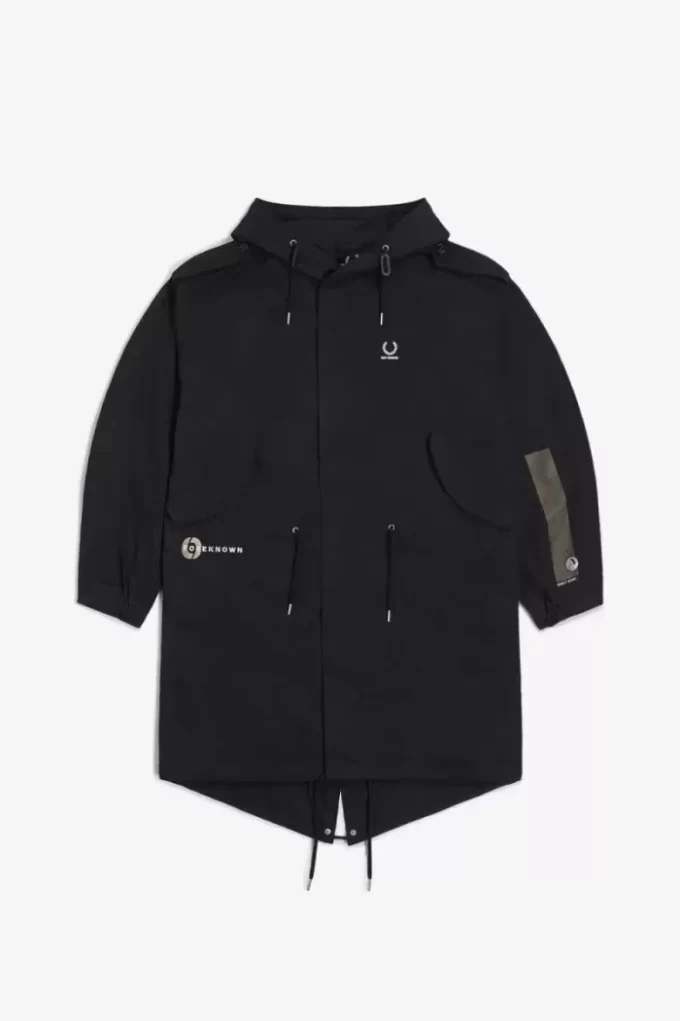Parka con parche estampado para hombre