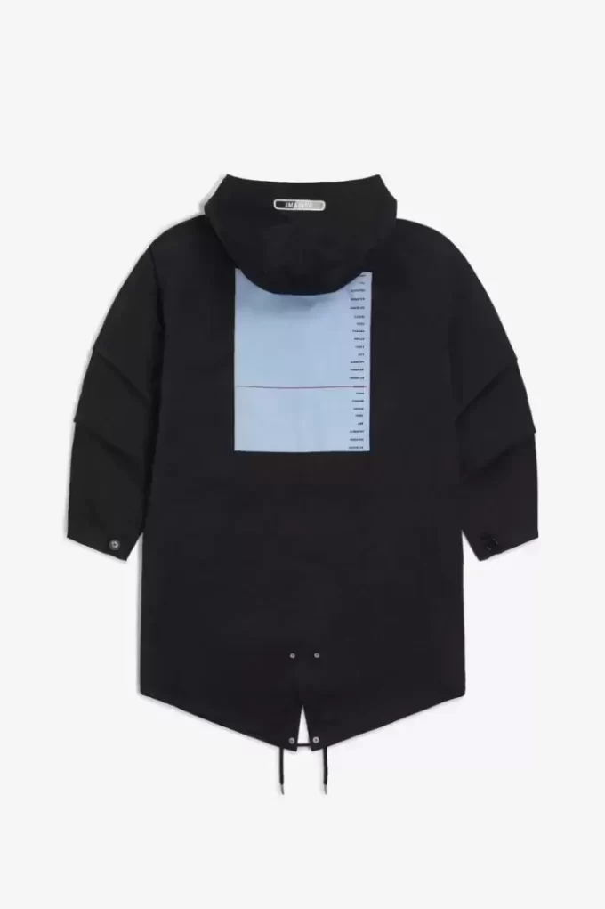 Parka con parche estampado para hombre
