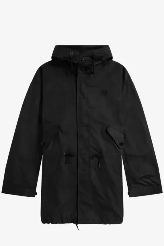 Parka de algodón encerado para hombre