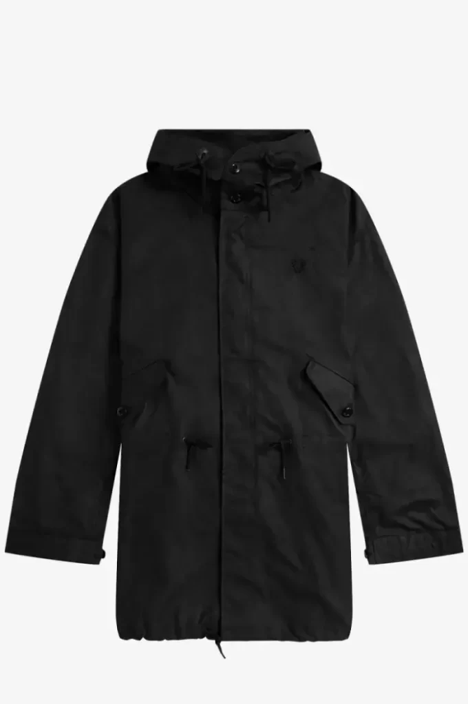 Parka de algodón encerado para hombre