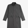 Parka de hombre con dobladillo recto