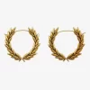 Pendientes de corona de laurel para mujer Pendientes de corona de laurel para mujer