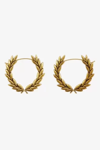 Pendientes de corona de laurel para mujer