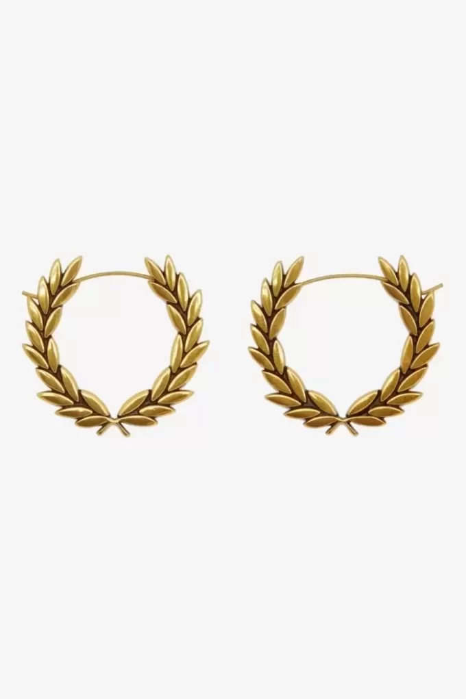 Pendientes de corona de laurel para mujer Pendientes de corona de laurel para mujer