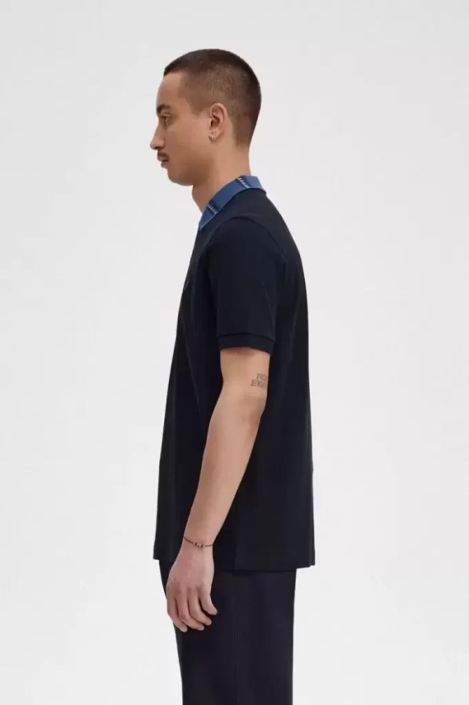 Polo con cuello gráfico para hombre Polo con cuello gráfico para hombre