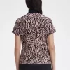 Polo con estampado de cebra para mujer Polo con estampado de cebra para mujer