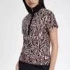 Polo con estampado de cebra para mujer Polo con estampado de cebra para mujer