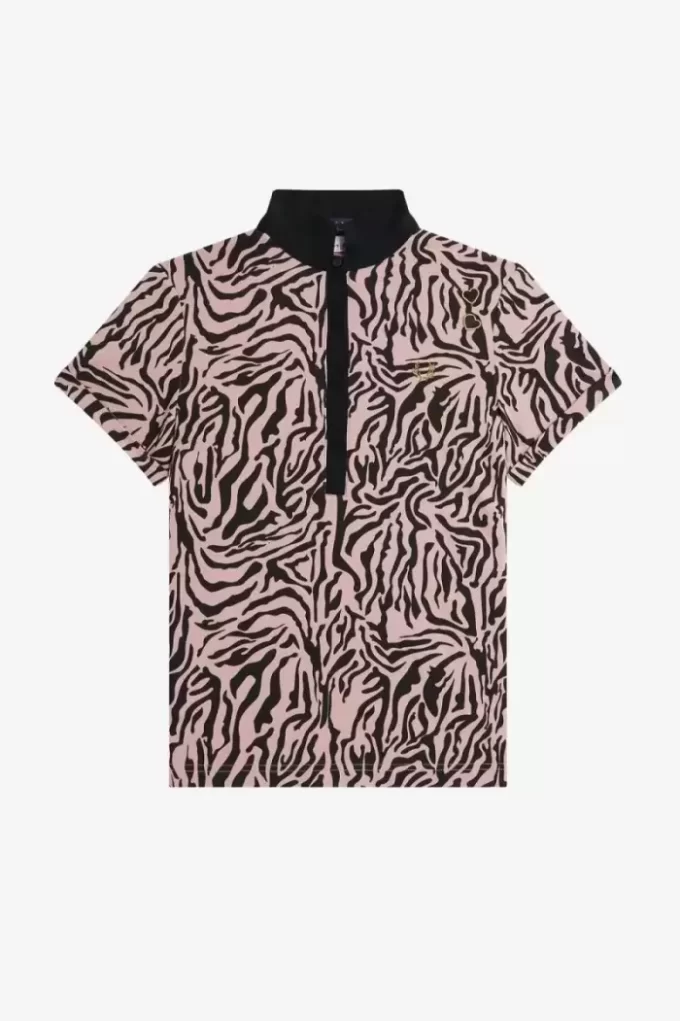 Polo con estampado de cebra para mujer Polo con estampado de cebra para mujer