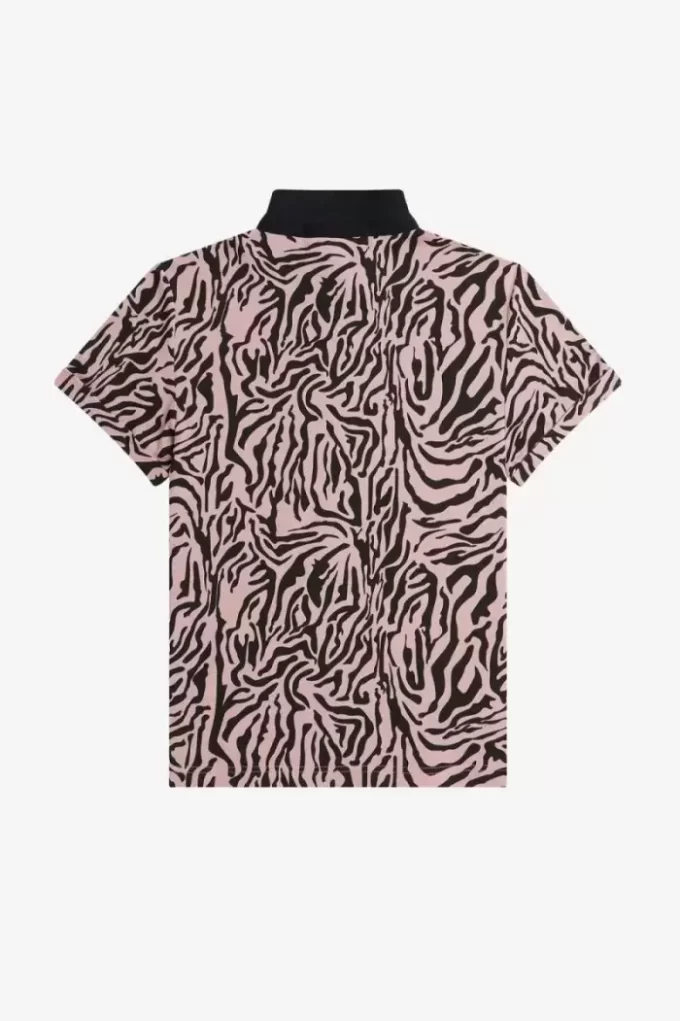 Polo con estampado de cebra para mujer Polo con estampado de cebra para mujer