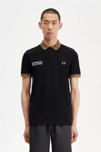 Polo con estampado de leopardo para hombre de Noongoons