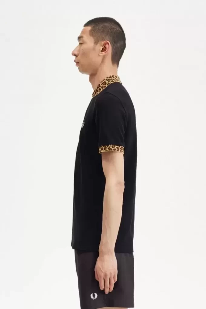 Polo con estampado de leopardo para hombre de Noongoons Polo con estampado de leopardo para hombre de Noongoons