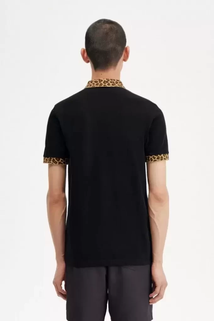 Polo con estampado de leopardo para hombre de Noongoons Polo con estampado de leopardo para hombre de Noongoons