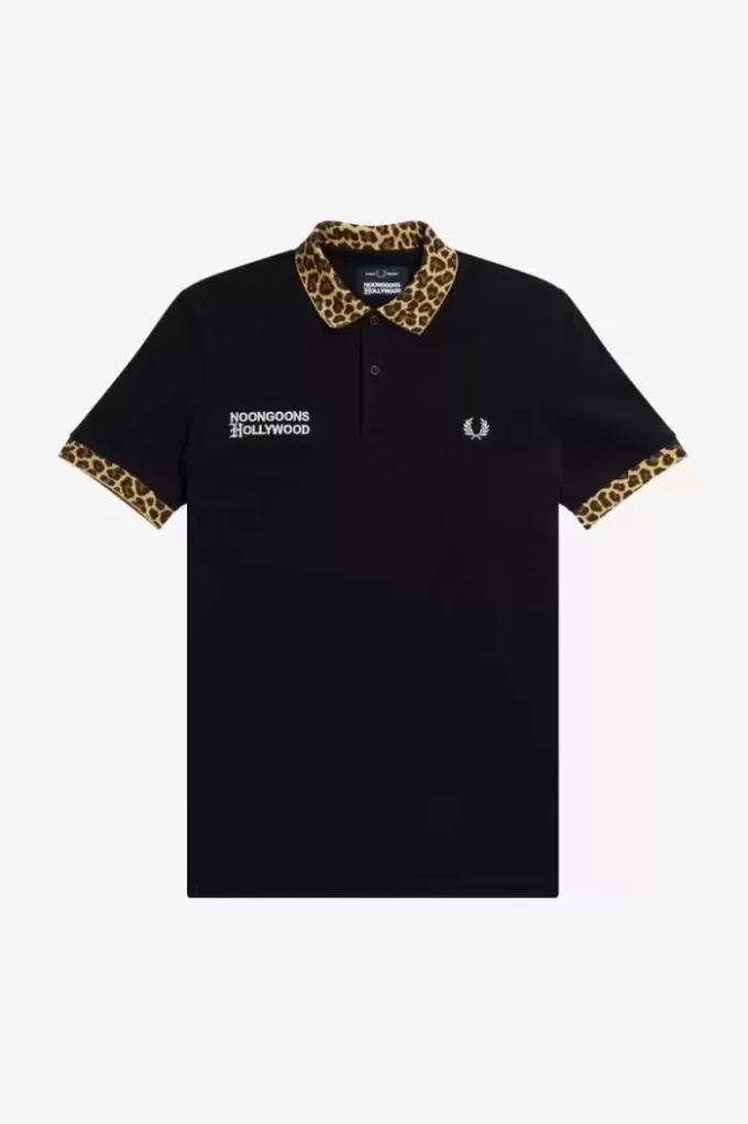 Polo con estampado de leopardo para hombre de Noongoons Polo con estampado de leopardo para hombre de Noongoons