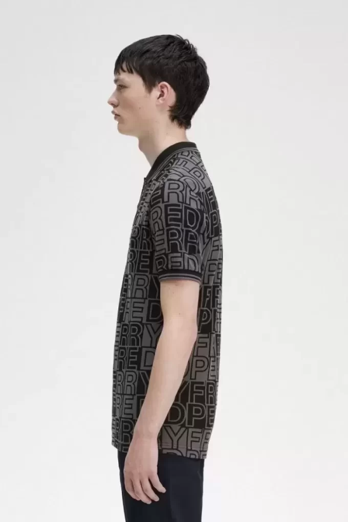 Polo con gráfico de bloques para hombre Polo con gráfico de bloques para hombre