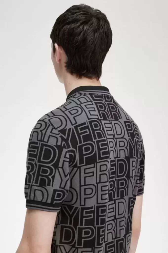 Polo con gráfico de bloques para hombre Polo con gráfico de bloques para hombre