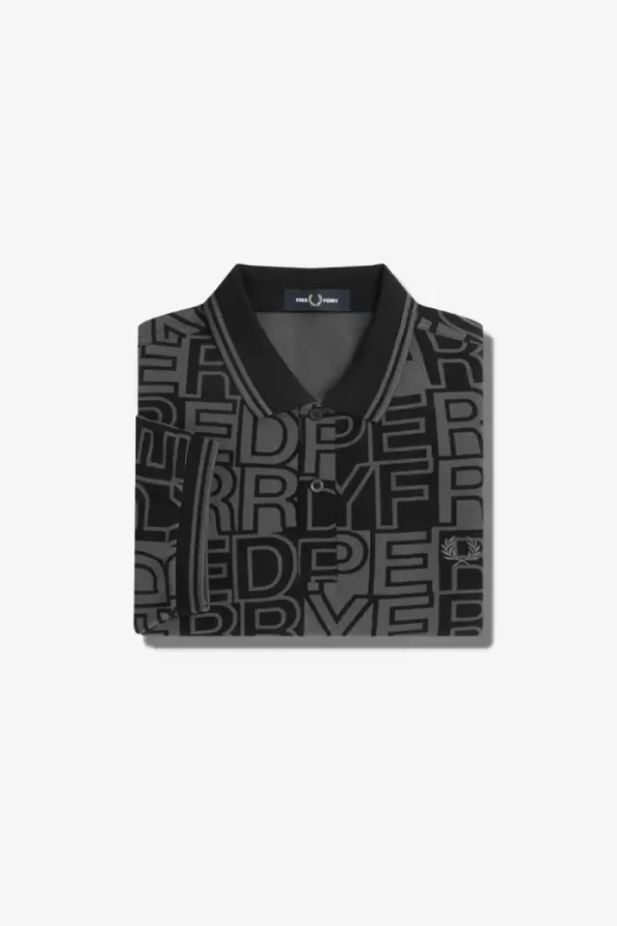 Polo con gráfico de bloques para hombre Polo con gráfico de bloques para hombre