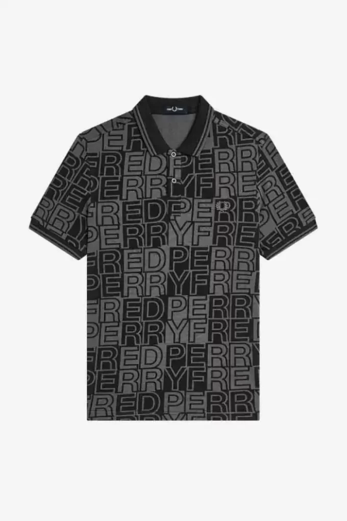 Polo con gráfico de bloques para hombre Polo con gráfico de bloques para hombre