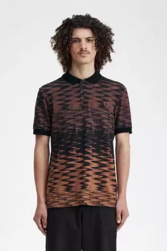 Polo con gráfico de olas para hombre