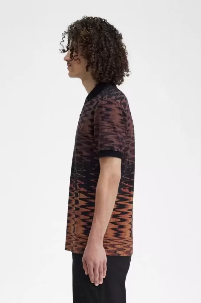 Polo con gráfico de olas para hombre Polo con gráfico de olas para hombre