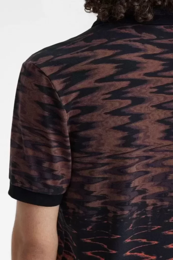 Polo con gráfico de olas para hombre Polo con gráfico de olas para hombre