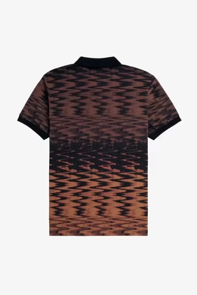 Polo con gráfico de olas para hombre Polo con gráfico de olas para hombre