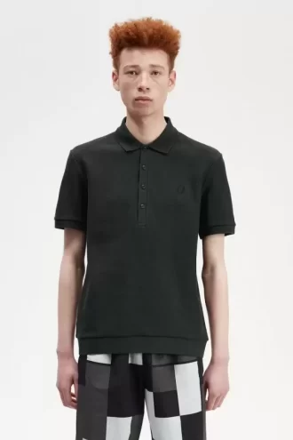 Polo de algodón con nido de abeja para hombre